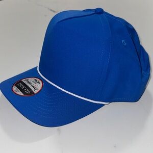 Imperial Blue Baseball Cap with white roped brim